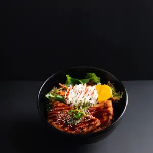 Veggie Kakiage Teriyaki Rice